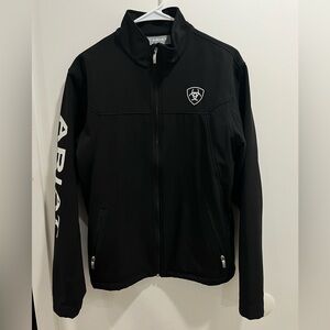 Ariat Black Full-Zip Softshell Jacket with Logo